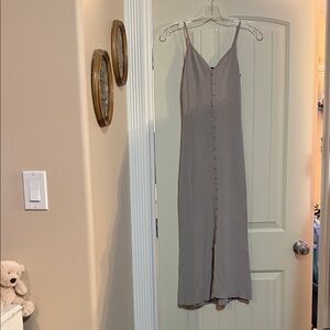 Elegant Gray Spaghetti Strap Dress new
